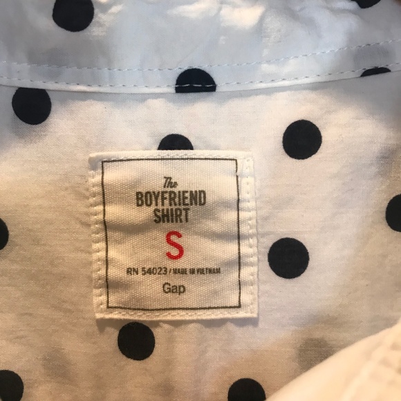 Gap Polka Dot/Dotted Button Down Boyfriend Shirt - Picture 3 of 4